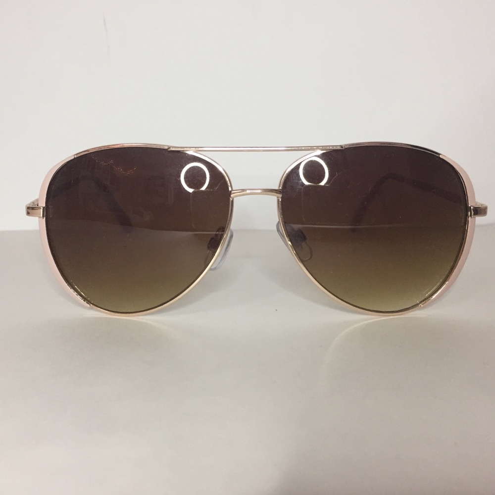 Brown Gradient Aviator Sunglasses